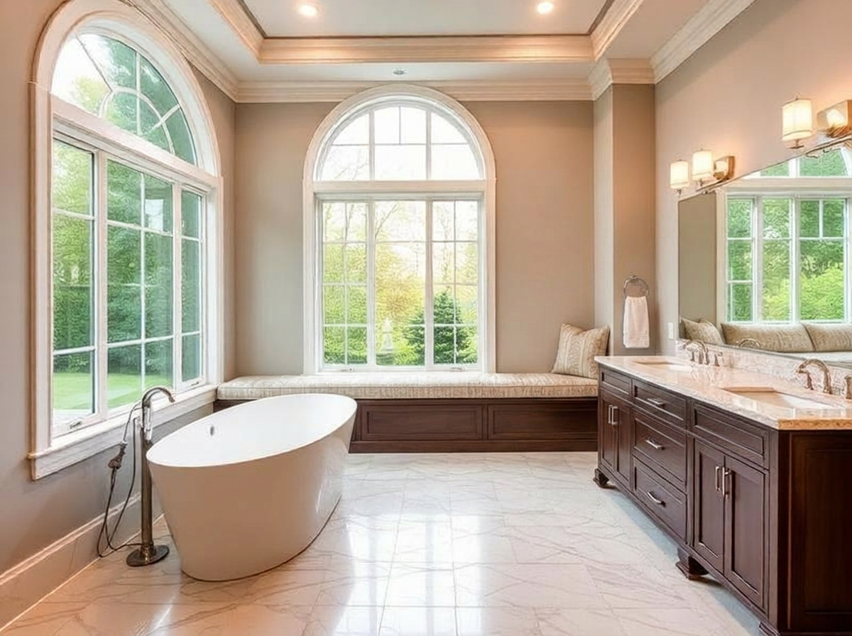 Luxury bathroom with premium finishes